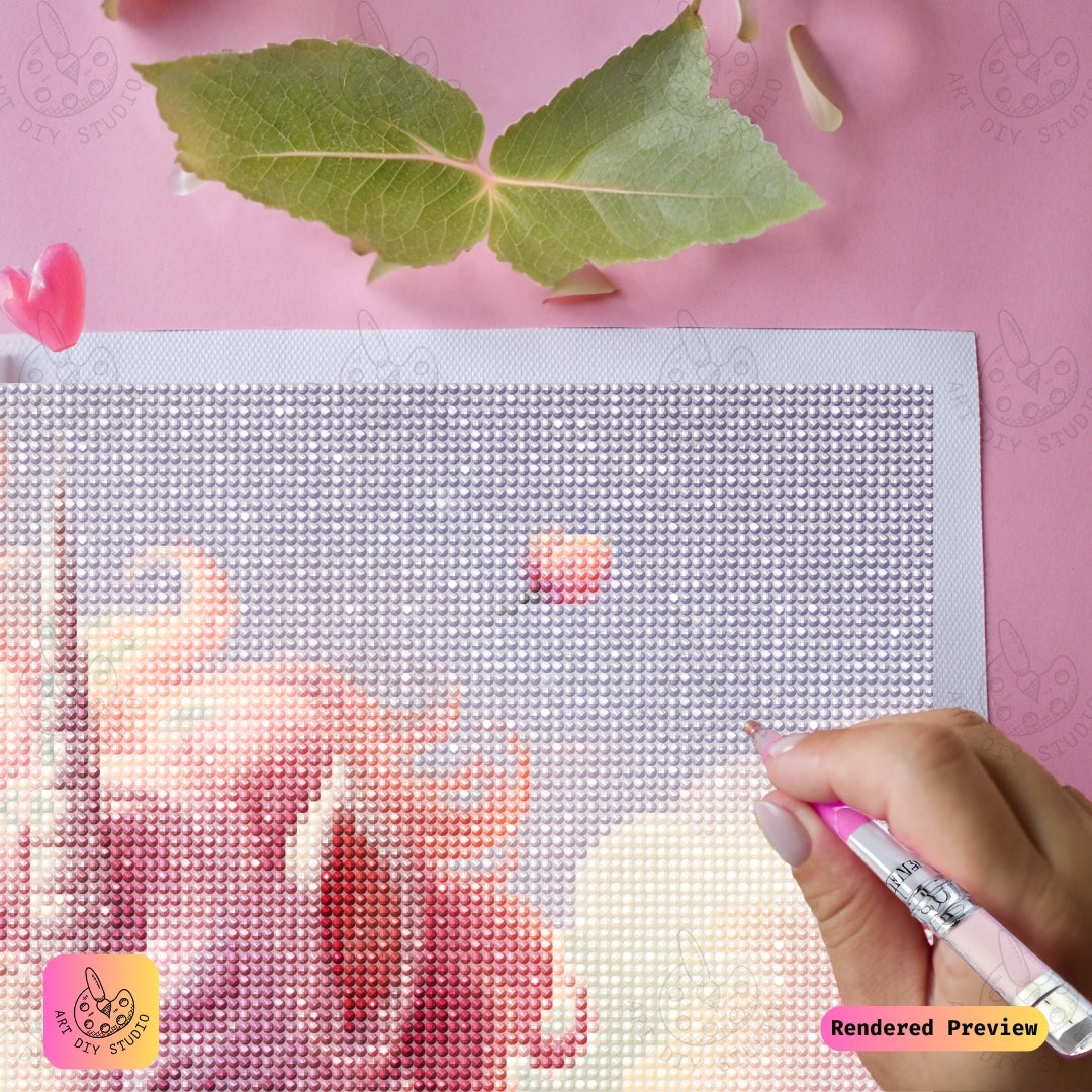 Artdiystudio Blossom Glow Unicorn Diy Diamond Painting Kit A Pastel Fantasy Delight 4