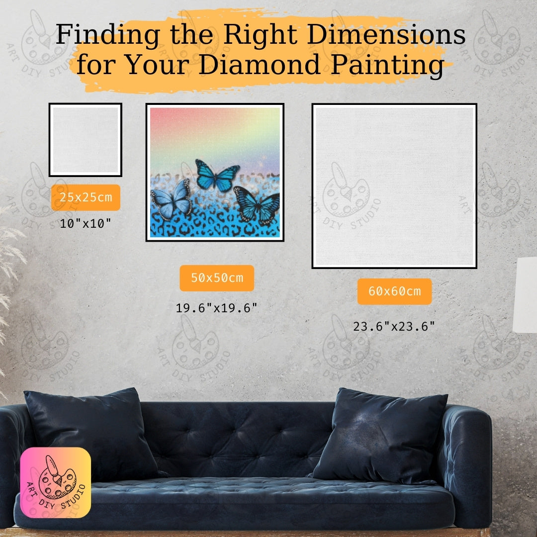 Artdiystudio Blue Butterfly Dreams Diamond Painting Kit Let Your Imagination Soar 2