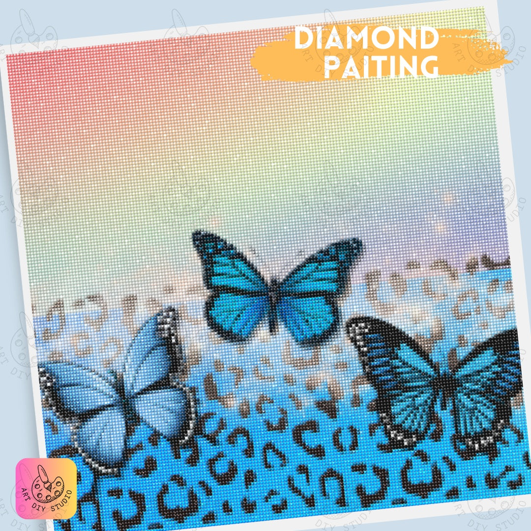 Artdiystudio Blue Butterfly Dreams Diamond Painting Kit Let Your Imagination Soar 5