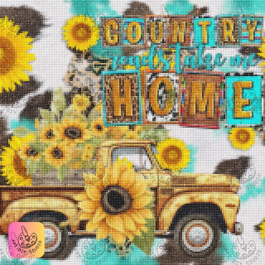 Artdiystudio Bring Homegrown Beauty To Your Walls With Country Roads Sunflower 7