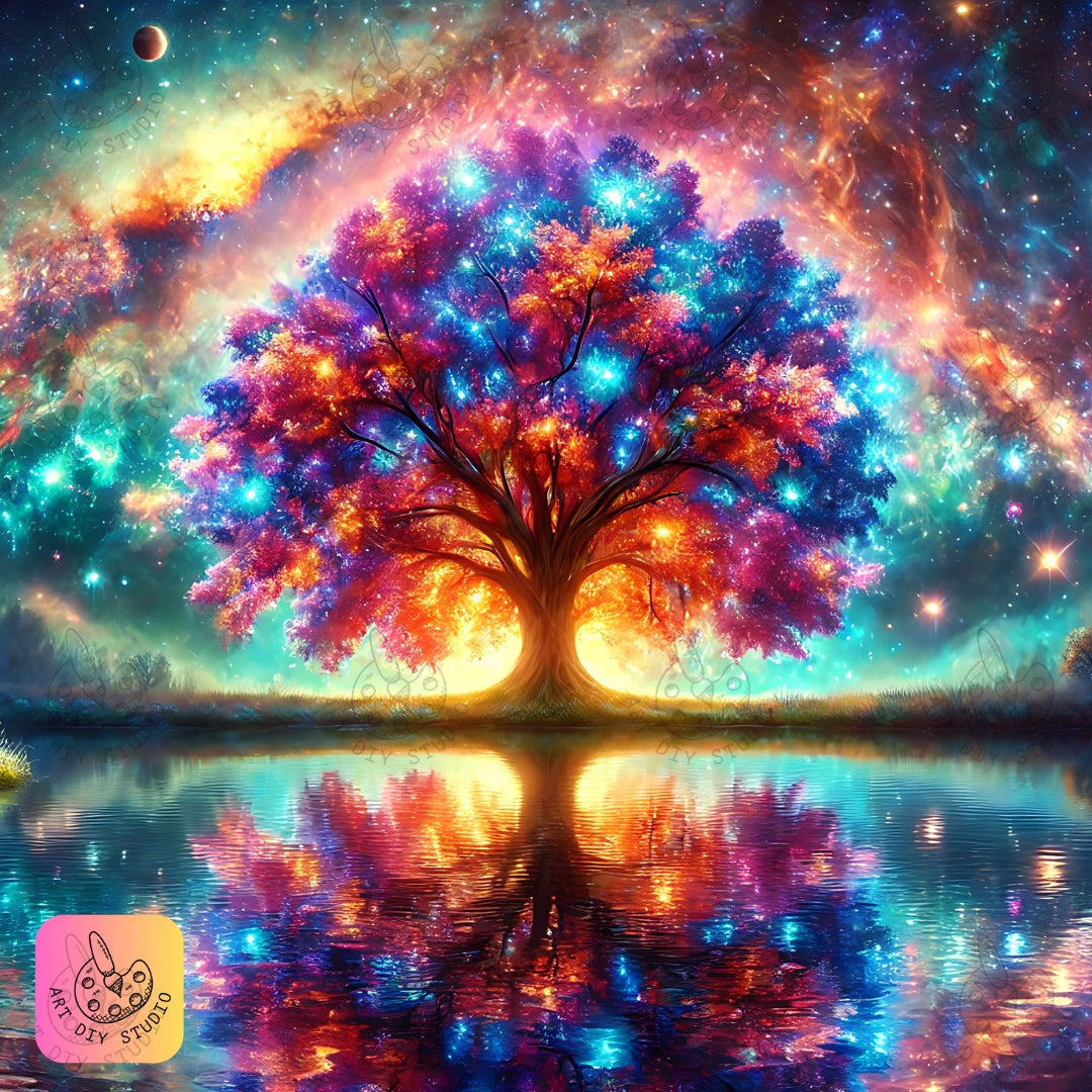 Artdiystudio Bring The Universe To Life With Cosmic Tree Of Dreams Diamond Art Kit 8