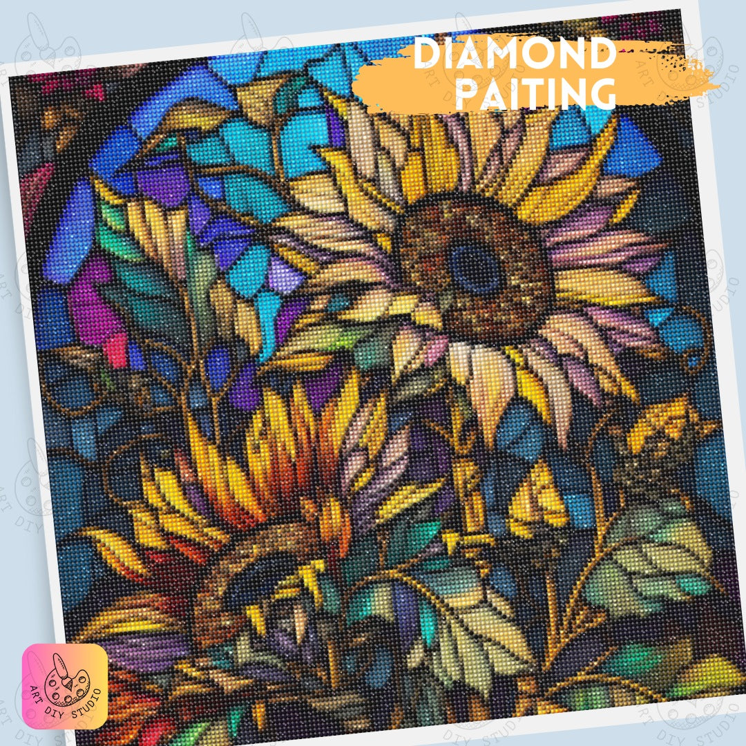 Artdiystudio Bring Vibrant Beauty To Life With The Enchanted Sunflower Glow Diamond Art Kit 4