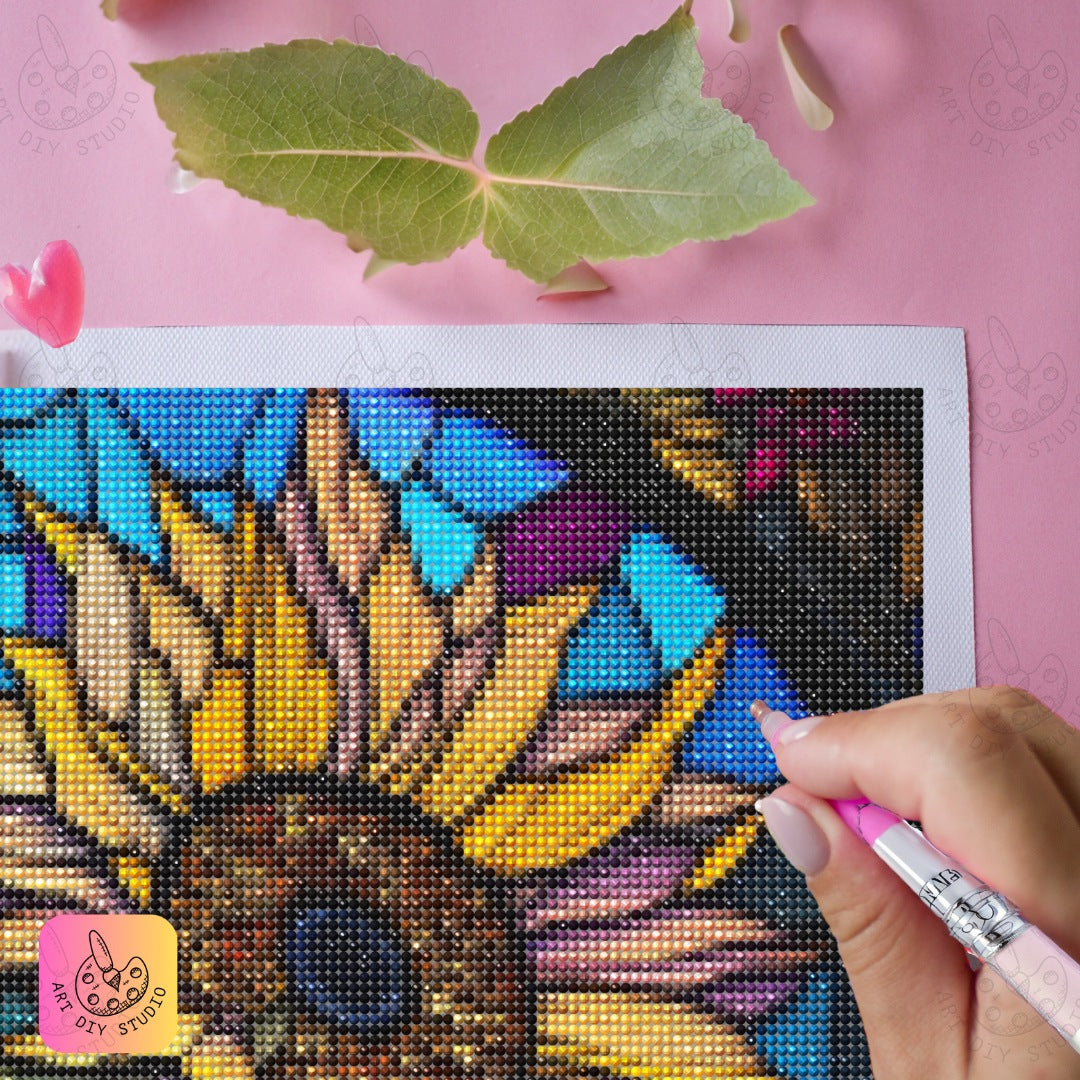 Artdiystudio Bring Vibrant Beauty To Life With The Enchanted Sunflower Glow Diamond Art Kit 5