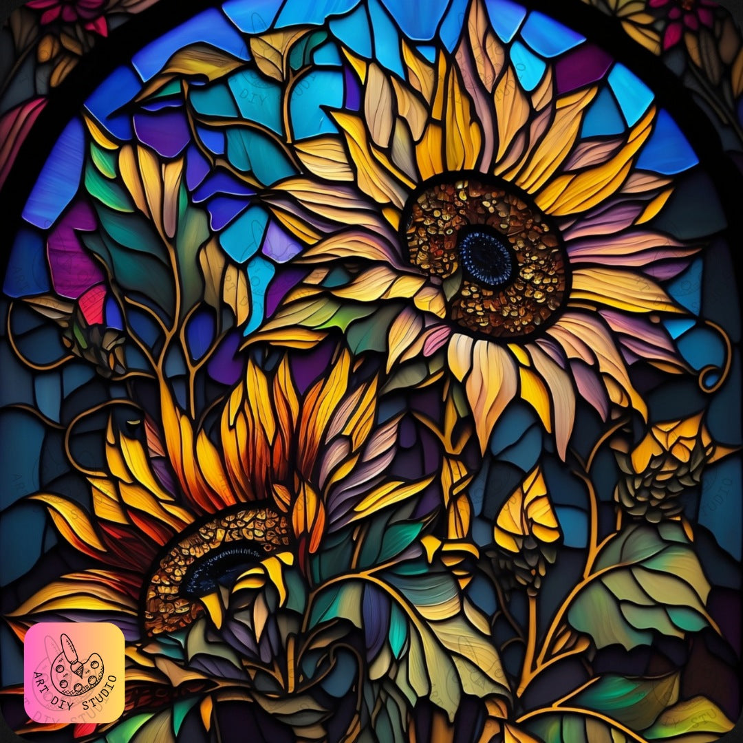 Artdiystudio Bring Vibrant Beauty To Life With The Enchanted Sunflower Glow Diamond Art Kit 8