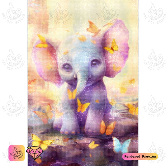 Artdiystudio Butterfly Bliss Elephant Diy Diamond Painting Kit A Cheerful Journey In Art 2