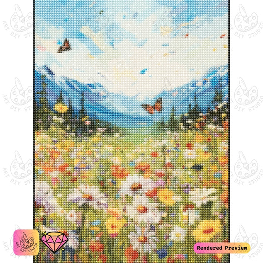 Artdiystudio Butterfly Meadow Bliss Diy Diamond Painting Kit A Vibrant Escape Into Nature 2