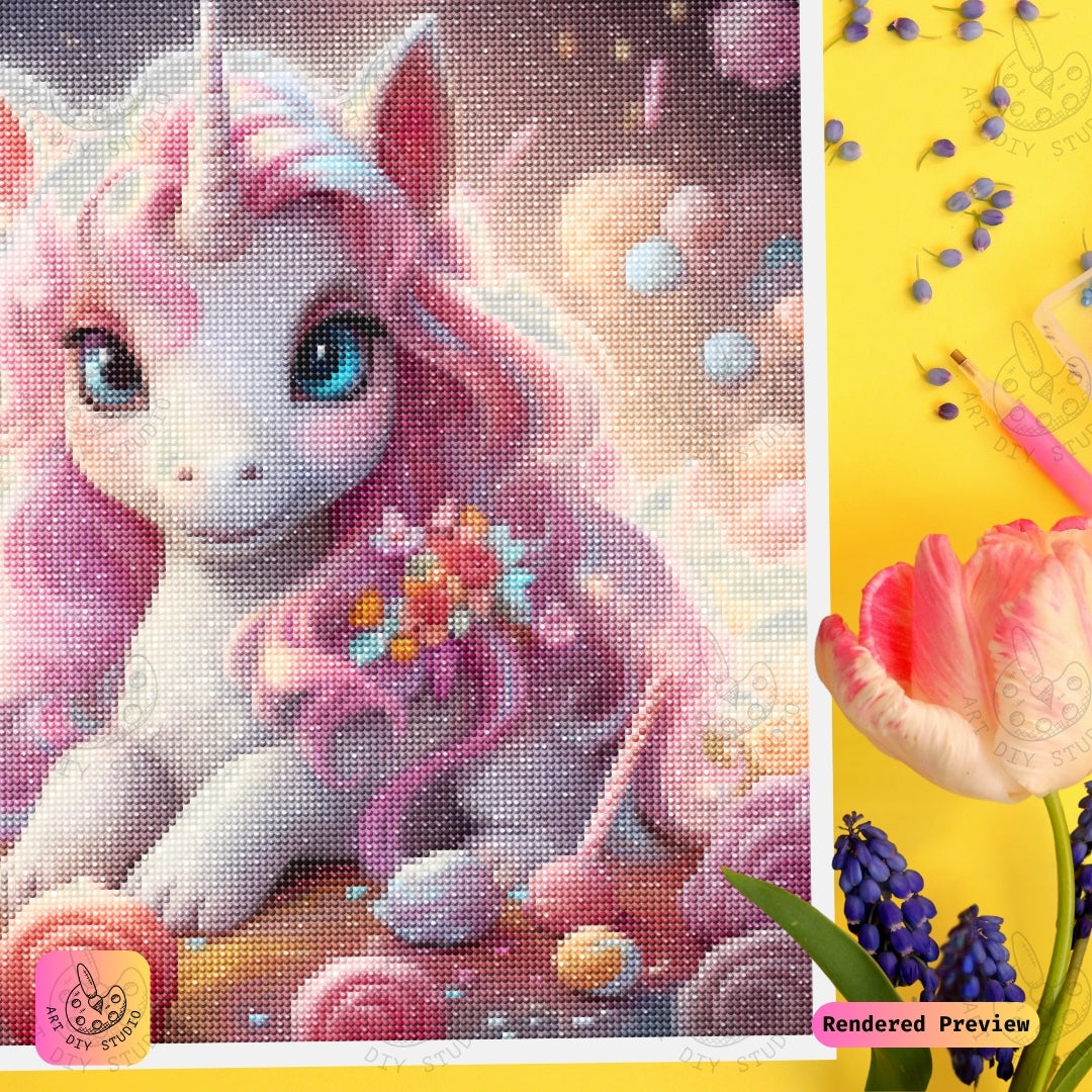 Artdiystudio Candyland Unicorn Diy Diamond Painting Kit A Sweet Fantasy Adventure 3