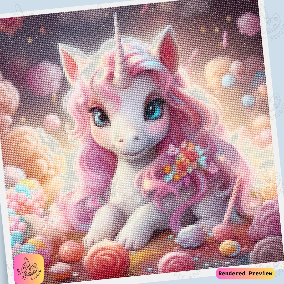 Artdiystudio Candyland Unicorn Diy Diamond Painting Kit A Sweet Fantasy Adventure 6