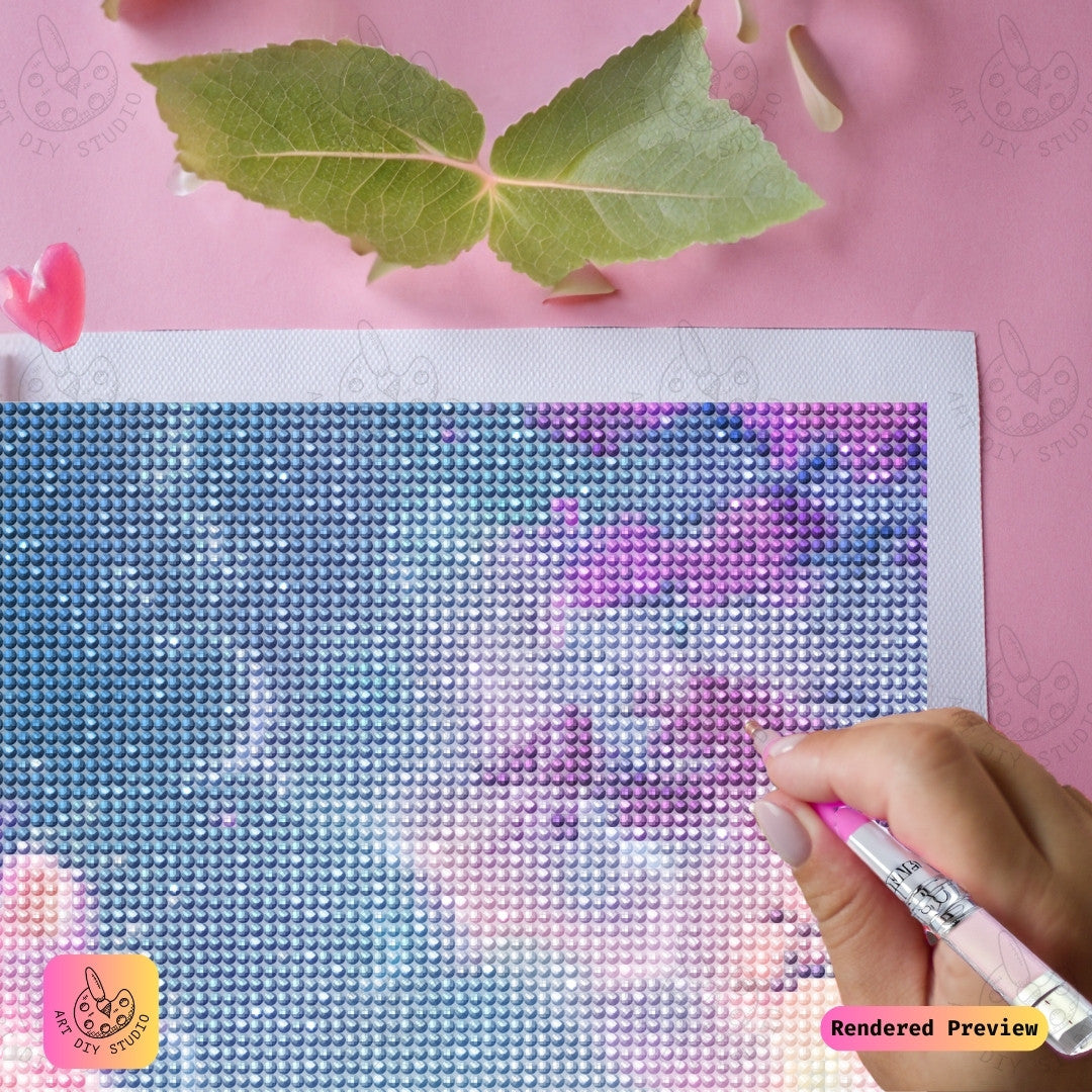 Artdiystudio Celestial Blossom Grove Diy Diamond Painting Kit A Mystical Journey Through A Dreamy Landscape 4