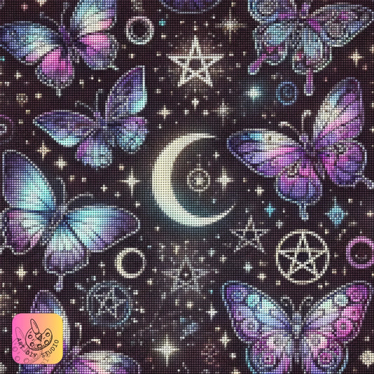 Artdiystudio Celestial Butterfly Whispers Mystical Diy Diamond Painting Kit For Dreamers Product Image