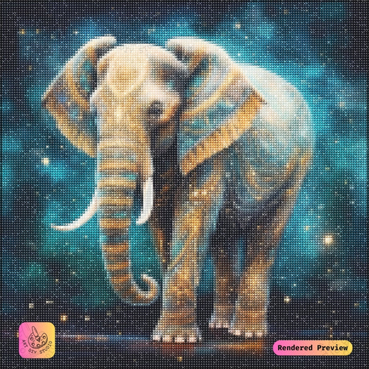 Artdiystudio Celestial Elephant Majesty Diy Diamond Painting Kit A Mystical Elegance In Art 2