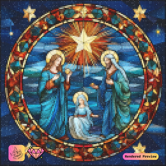 Artdiystudio Celestial Nativity Glow Diy Diamond Painting Kit Illuminate The Divine Story 2