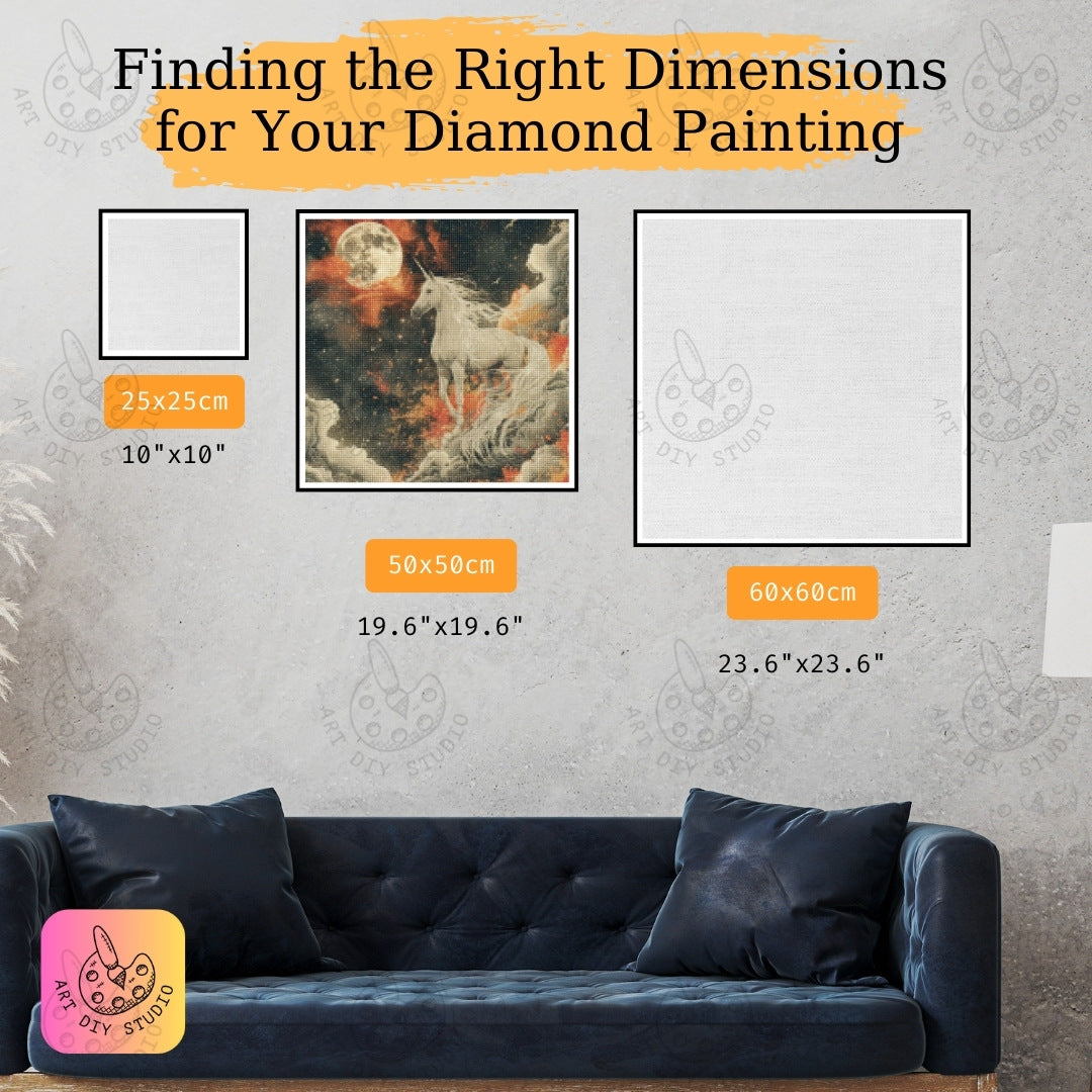 Artdiystudio Celestial Unicorn Dream Diy Diamond Painting Kit Craft Your Own Fantasy