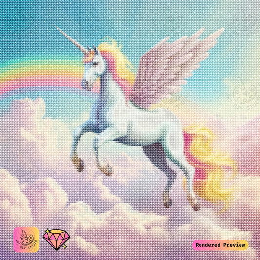 Artdiystudio Celestial Wings Unicorn Diy Diamond Painting Kit A Majestic Fantasy Flight 2