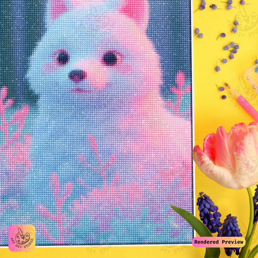 Artdiystudio Cheerful Fox Glow Diy Diamond Painting Kit A Whimsical Delight 3