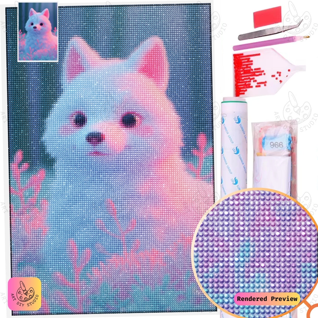 Artdiystudio Cheerful Fox Glow Diy Diamond Painting Kit A Whimsical Delight 5