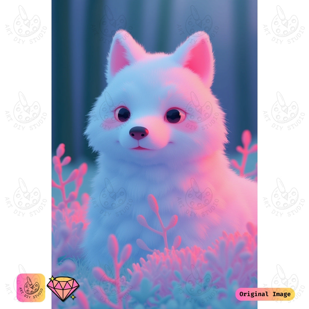 Artdiystudio Cheerful Fox Glow Diy Diamond Painting Kit A Whimsical Delight