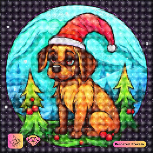 Artdiystudio Christmas Pups Wonderland Diy Diamond Painting Kit A Cozy Craft For The Holidays 5