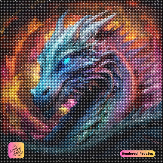 Artdiystudio Chromatic Abyss Warden Diy Diamond Painting Kit A Mystical Fantasy Vision 2