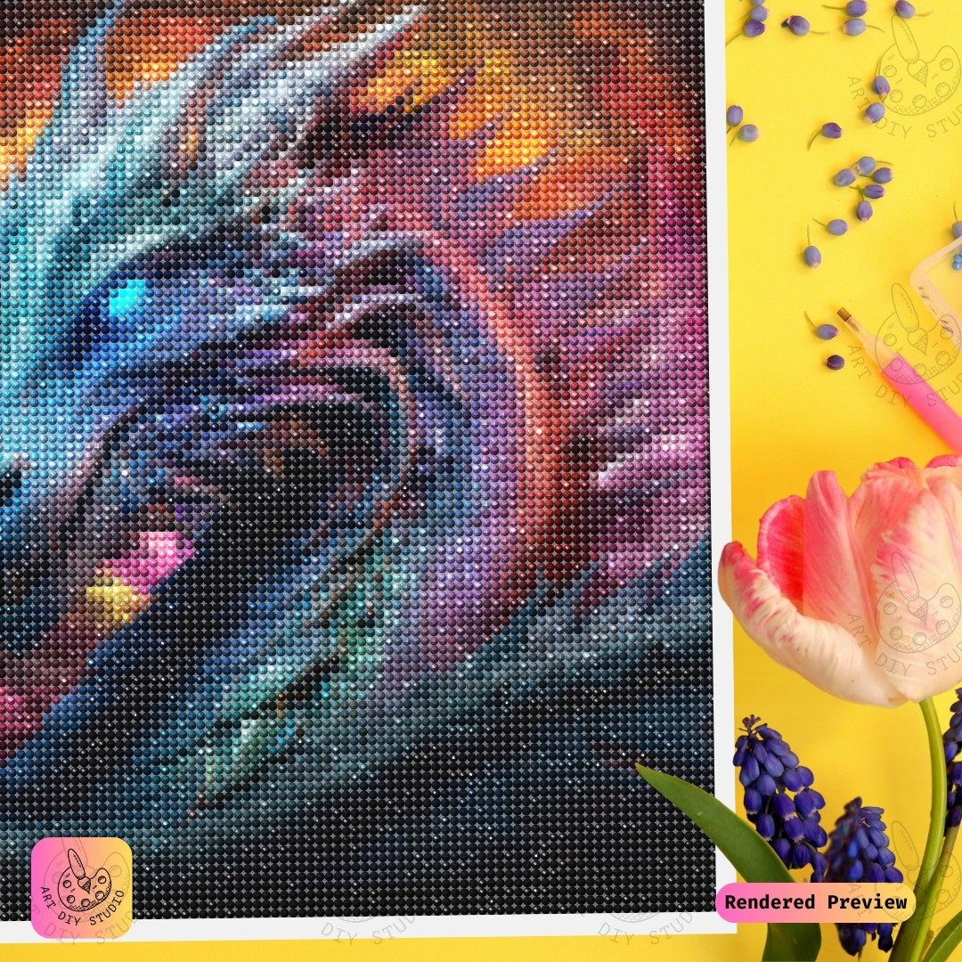 Artdiystudio Chromatic Abyss Warden Diy Diamond Painting Kit A Mystical Fantasy Vision 3