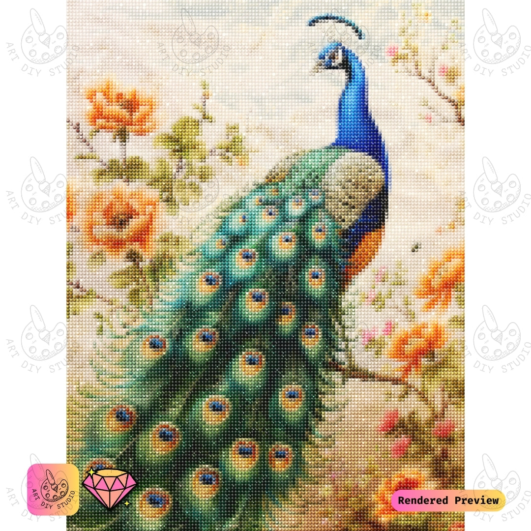 Artdiystudio Classic Peacock Beauty Diy Diamond Painting Kit Craft A Timeless Masterpiece 5