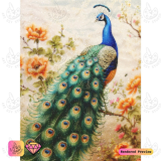 Artdiystudio Classic Peacock Beauty Diy Diamond Painting Kit Craft A Timeless Masterpiece 5