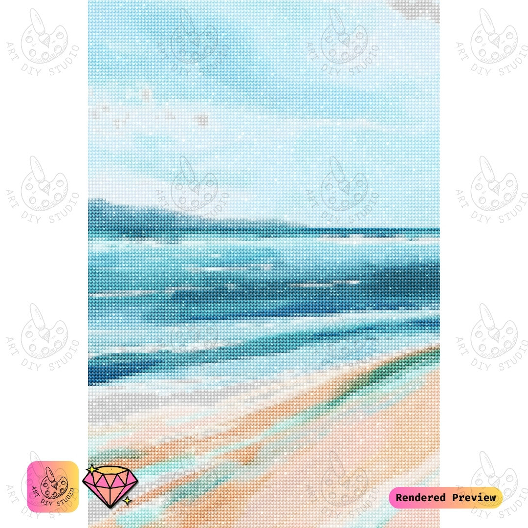 Artdiystudio Coastal Breeze Serenity Diy Diamond Painting Kit A Calm Seaside Escape 2