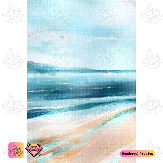 Artdiystudio Coastal Breeze Serenity Diy Diamond Painting Kit A Calm Seaside Escape 2