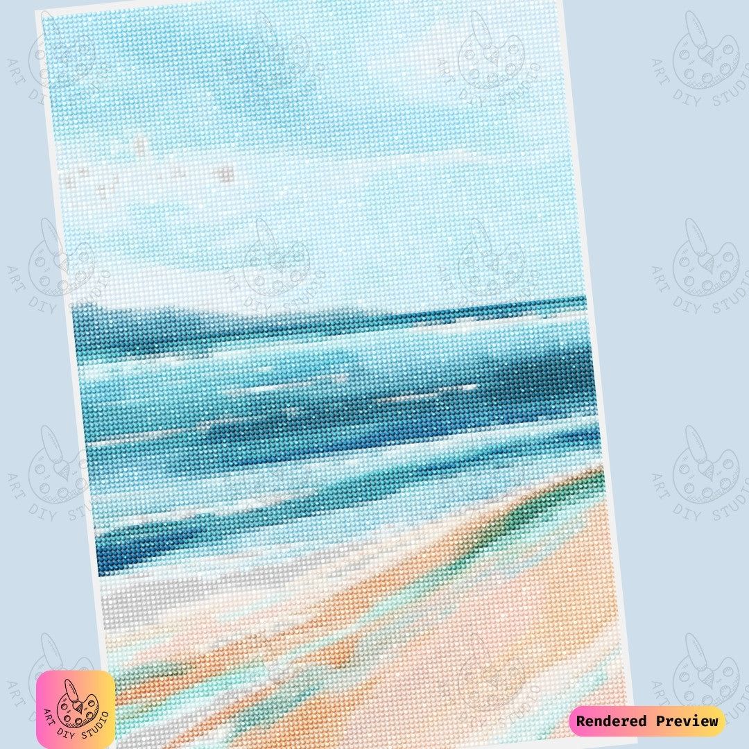 Artdiystudio Coastal Breeze Serenity Diy Diamond Painting Kit A Calm Seaside Escape 6
