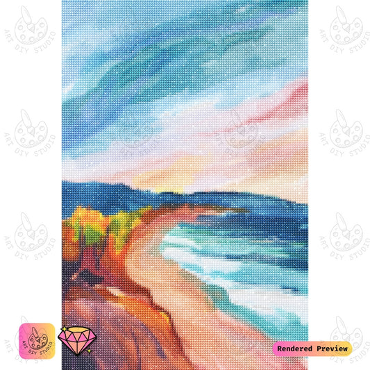 Artdiystudio Coastal Serenity Dream Diy Diamond Painting Kit A Vibrant Seaside Escape 2