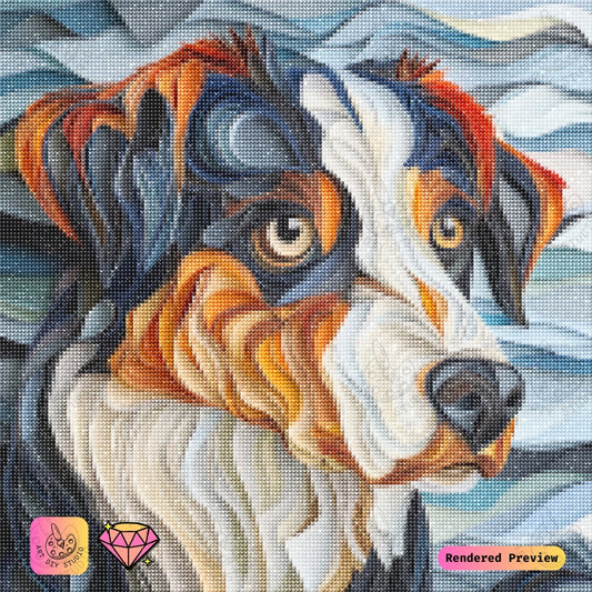 Artdiystudio Colorful Pups Portrait Diy Diamond Painting Kit A Bold And Bright Craft 5