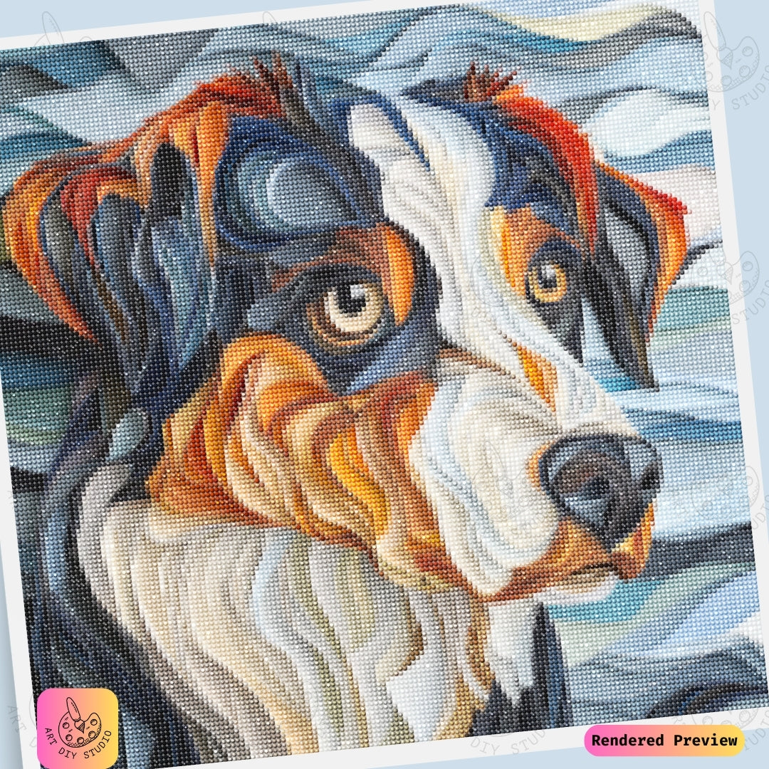 Artdiystudio Colorful Pups Portrait Diy Diamond Painting Kit A Bold And Bright Craft