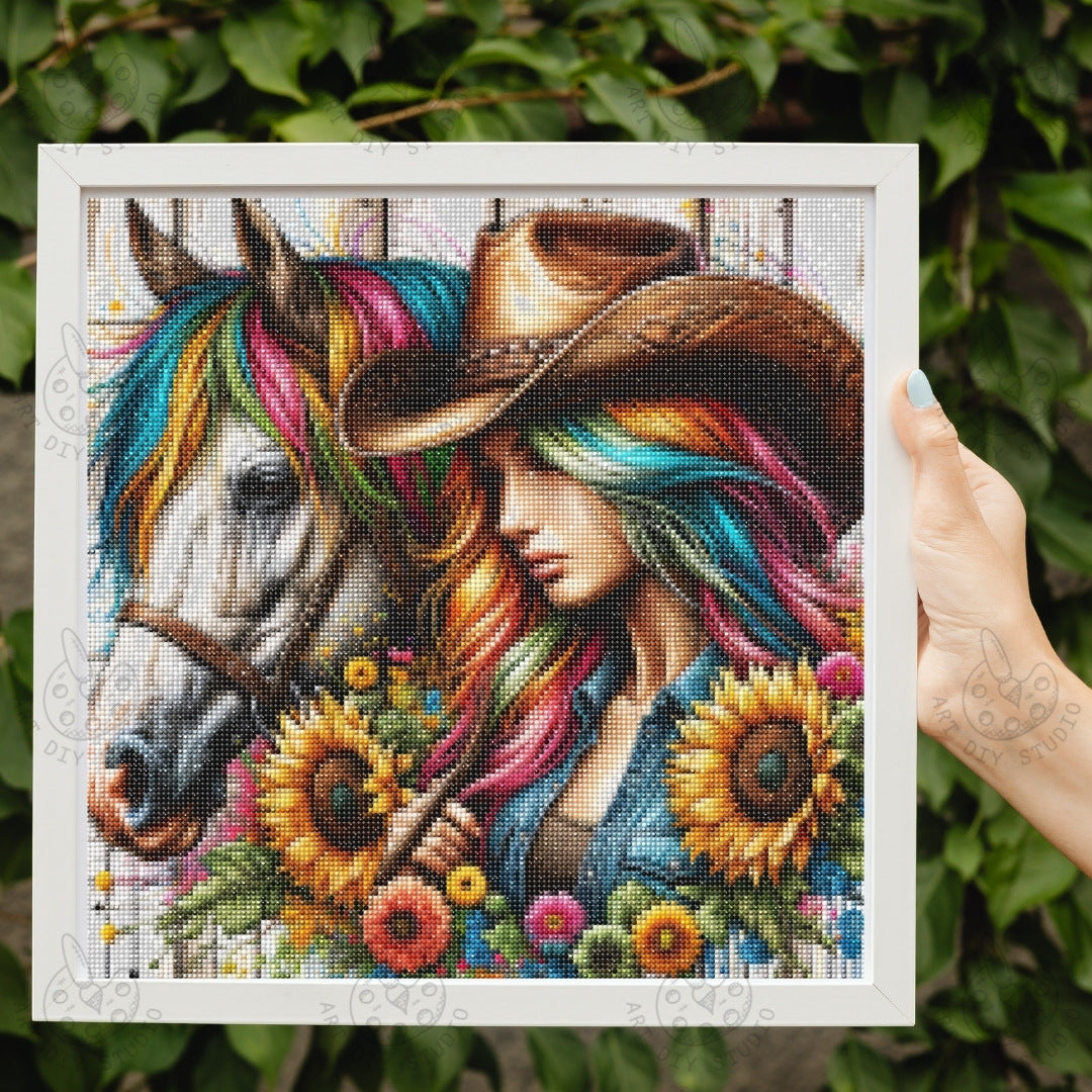 Artdiystudio Colorful Rodeo Dreams A Vibrant Diamond Painting Kit With Rustic Charm 2