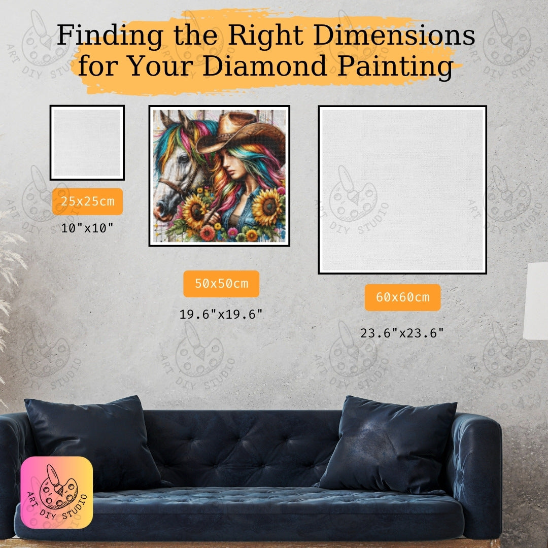 Artdiystudio Colorful Rodeo Dreams A Vibrant Diamond Painting Kit With Rustic Charm