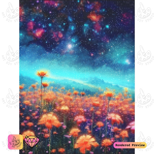 Artdiystudio Cosmic Blossom Horizon Diy Diamond Painting Kit A Radiant Display Of Natures Magic 2