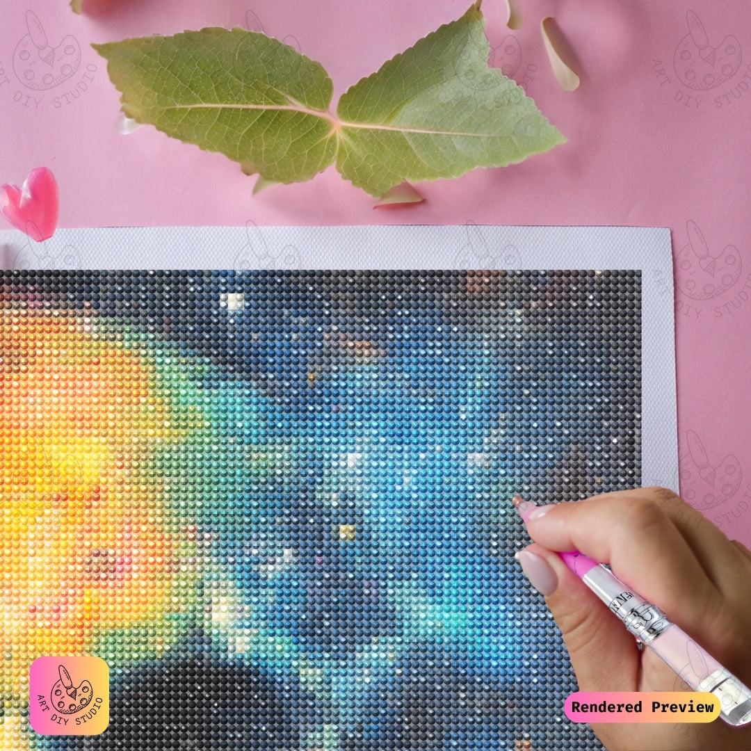 Artdiystudio Cosmic Skull Vibes Diy Diamond Painting Kit A Galactic Fusion Of Color 5