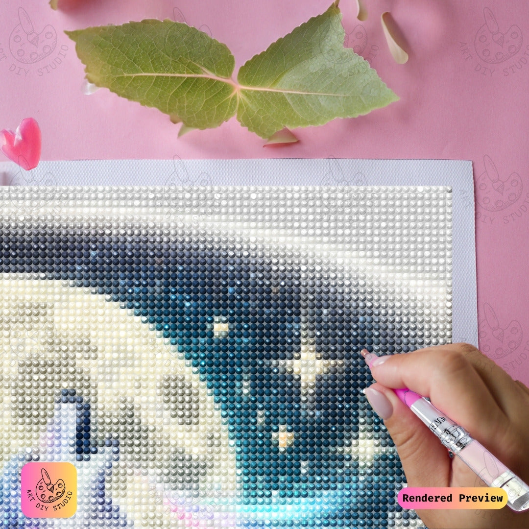 Artdiystudio Cosmic Wolf Serenade Diy Diamond Painting Kit A Starlit Masterpiece 4