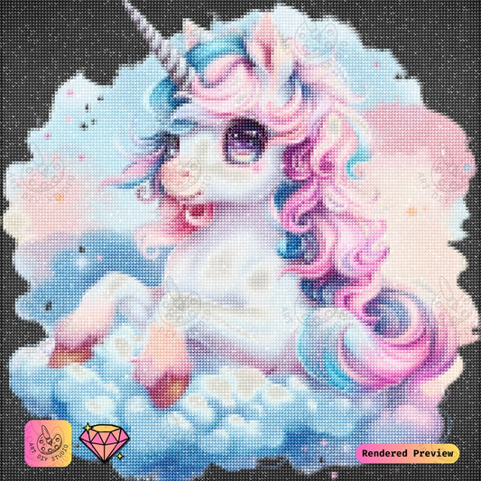 Artdiystudio Cotton Candy Unicorn Diy Diamond Painting Kit A Sweet Fantasy Adventure 2