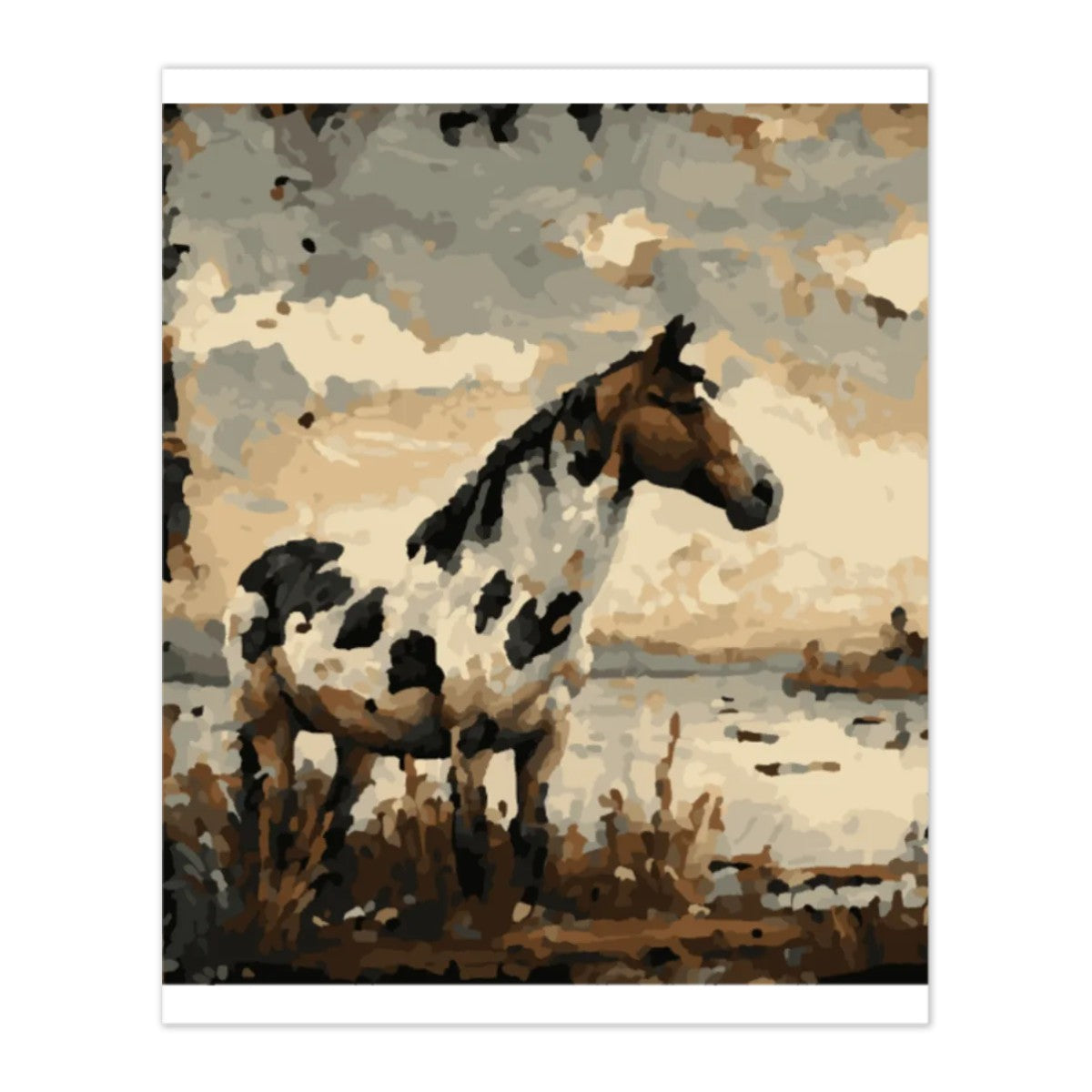 Artdiystudio Countryside Serenity Rustic Horse Paint By Numbers Kit A Serene Tribute To Nature 4