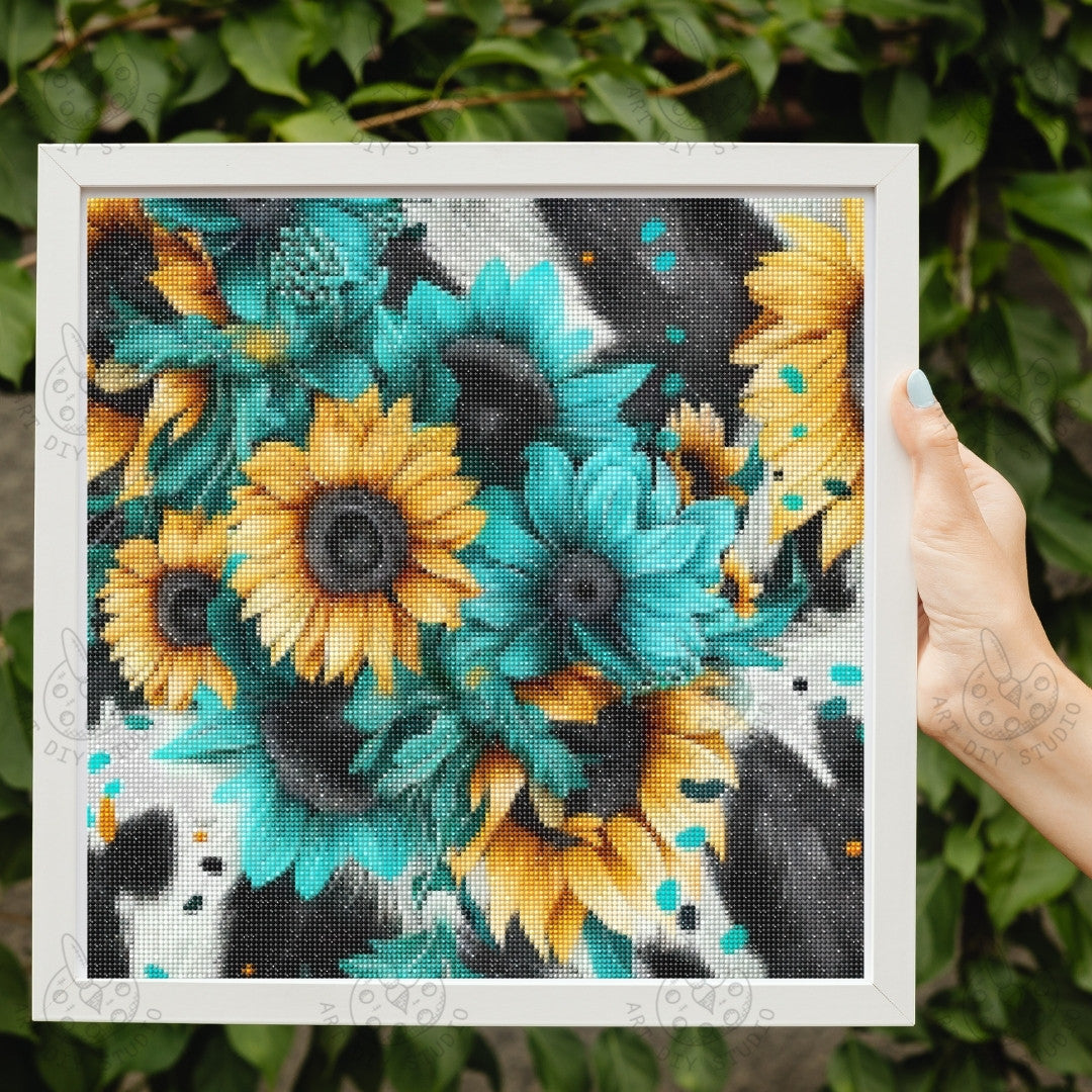 Artdiystudio Cowgirl Sunflower Burst Diy Diamond Painting Kit Bold Bright And Western 2