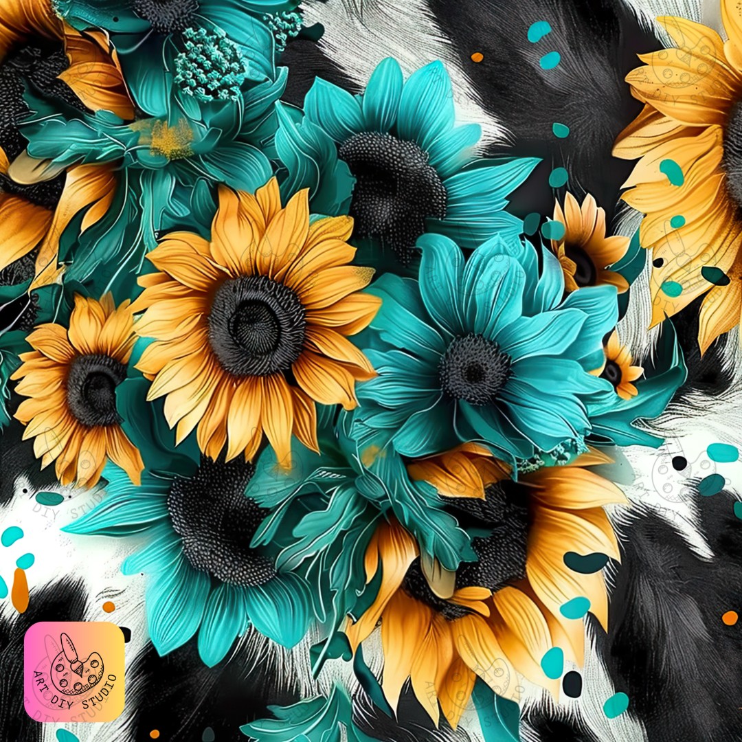 Artdiystudio Cowgirl Sunflower Burst Diy Diamond Painting Kit Bold Bright And Western 8
