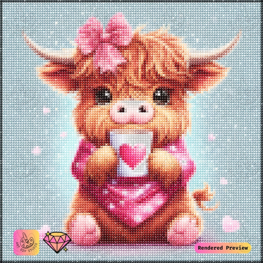 Artdiystudio Cozy Moo Love Diy Diamond Painting Kit A Heartwarming Expression Of Affection 2