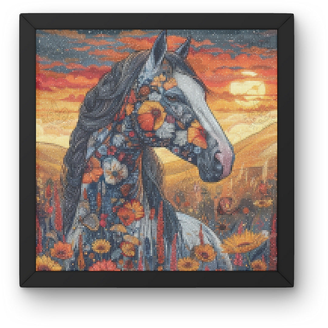 Artdiystudio Craft A Floral Masterpiece With Wildflower Harmony Horse Diamond Art Kit 3
