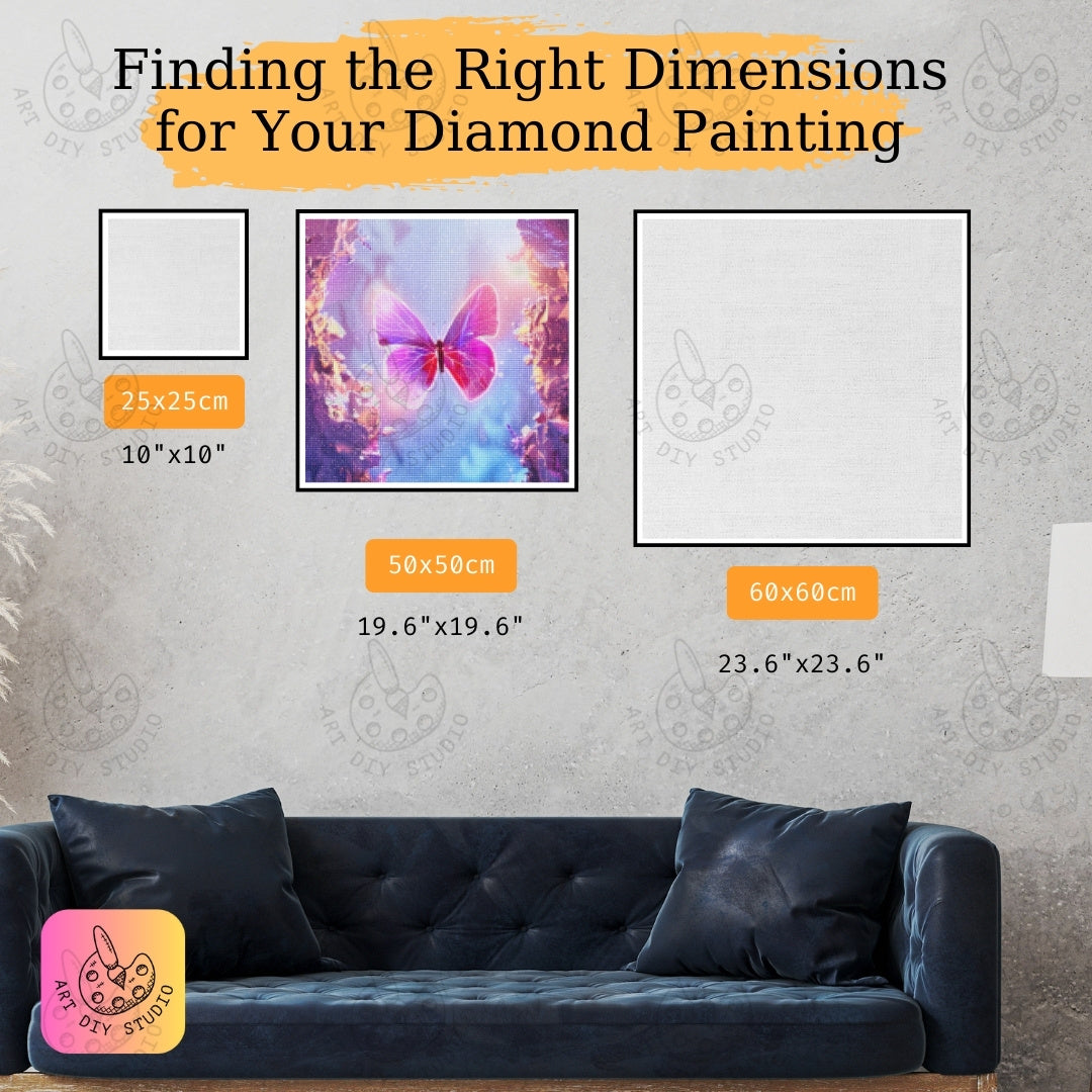 Artdiystudio Create Enchanting Art With The Radiant Butterfly Dream Diamond Painting Kit Product Image 2