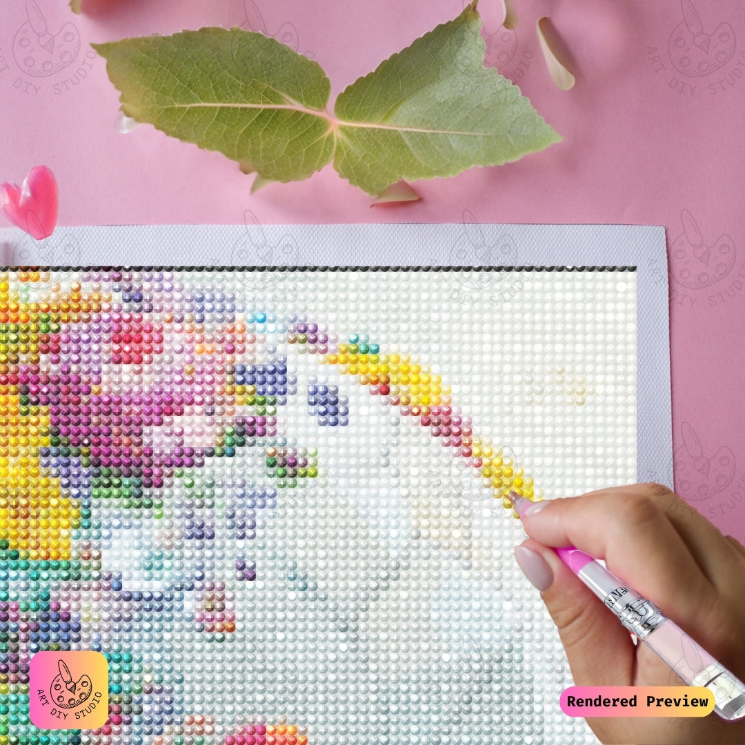Artdiystudio Cyber Bloom Harmony Diy Diamond Painting Kit A Futuristic Floral Masterpiece 4