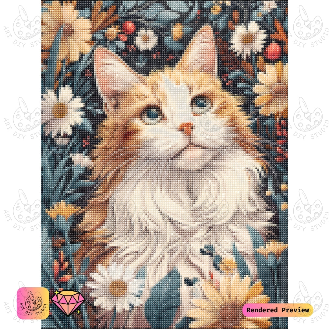 Artdiystudio Daisy Feline Serenity Diy Diamond Painting Kit A Gentle Artistic Masterpiece 2