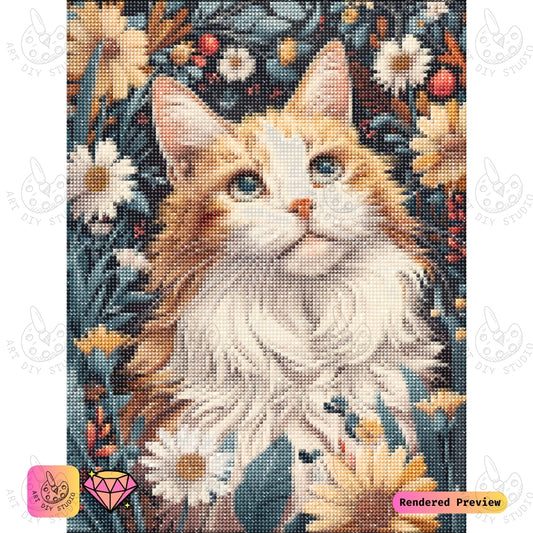 Artdiystudio Daisy Feline Serenity Diy Diamond Painting Kit A Gentle Artistic Masterpiece 2