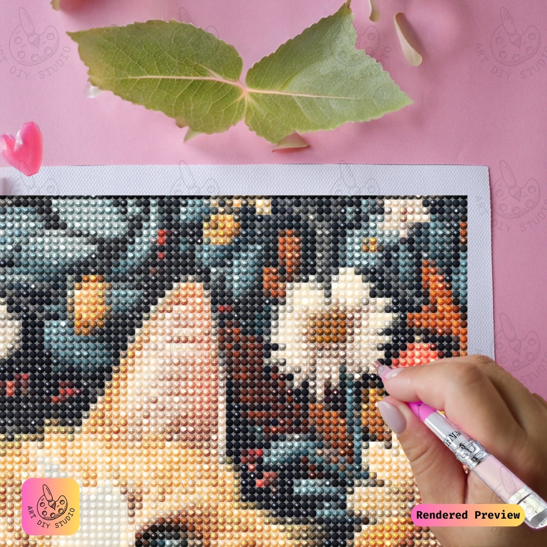 Artdiystudio Daisy Feline Serenity Diy Diamond Painting Kit A Gentle Artistic Masterpiece 4