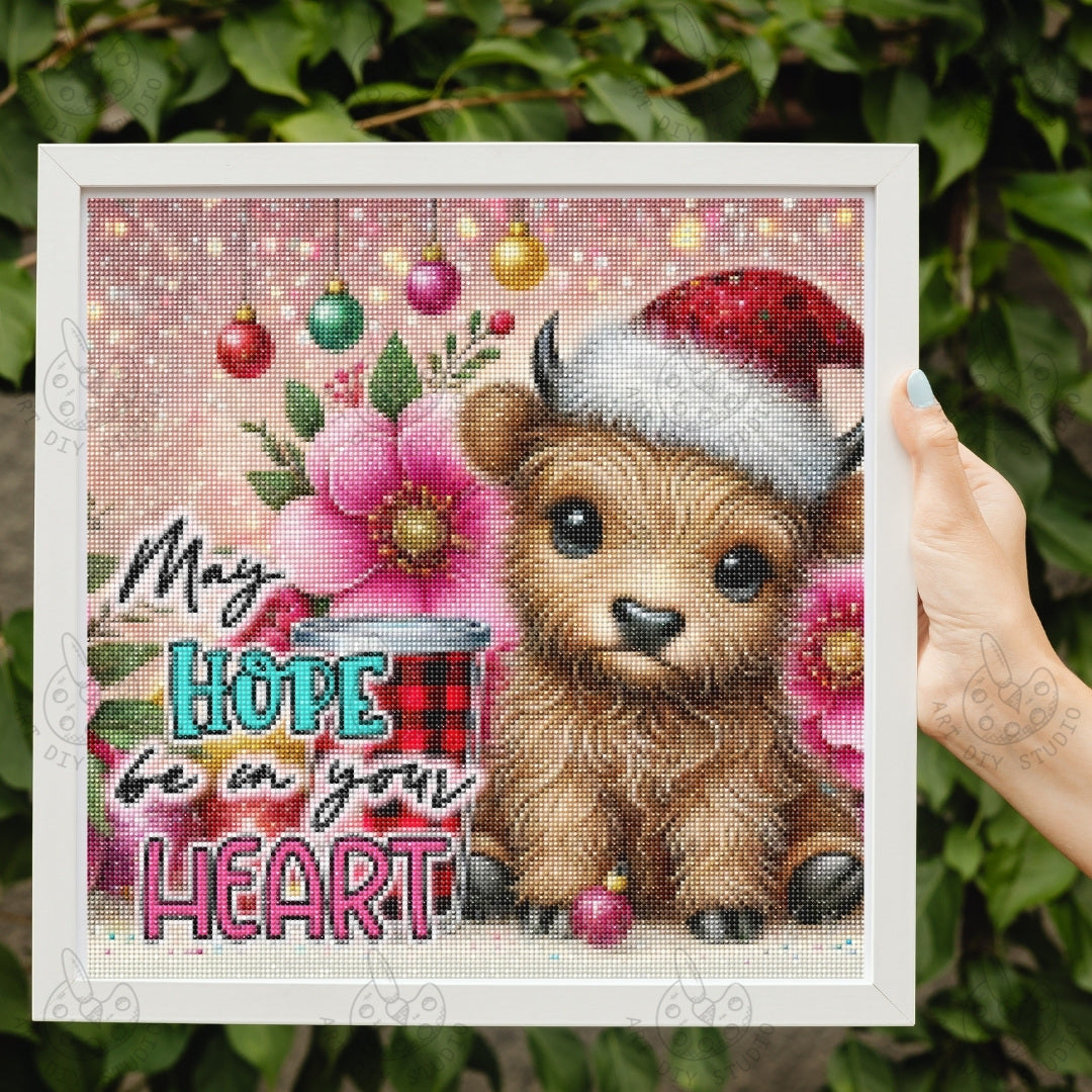 DIY Buffalo Christmas Diamond Painting Kit Product Image Artdiystudio.com