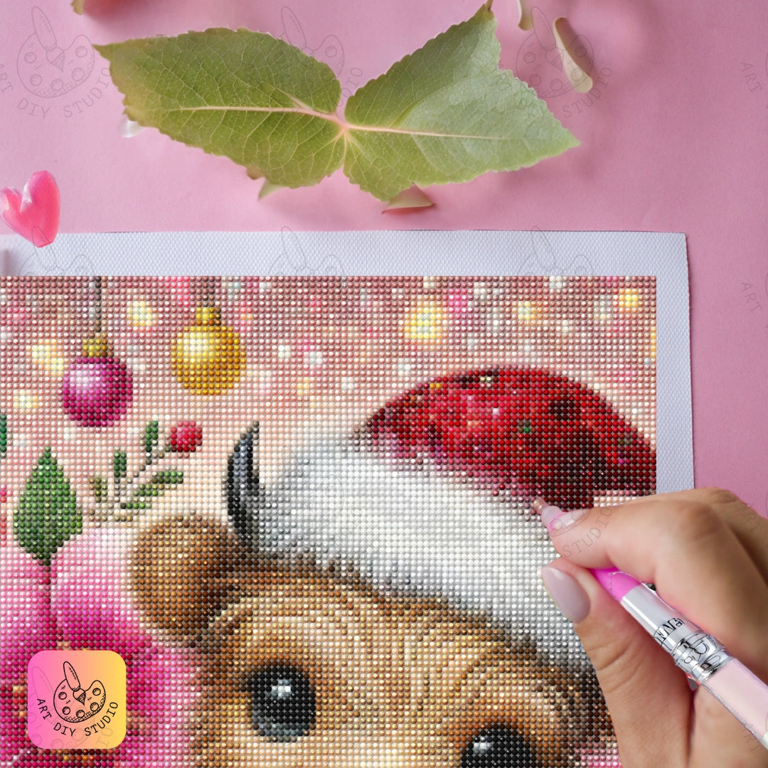 DIY Buffalo Christmas Diamond Painting Kit Product Image Artdiystudio.com